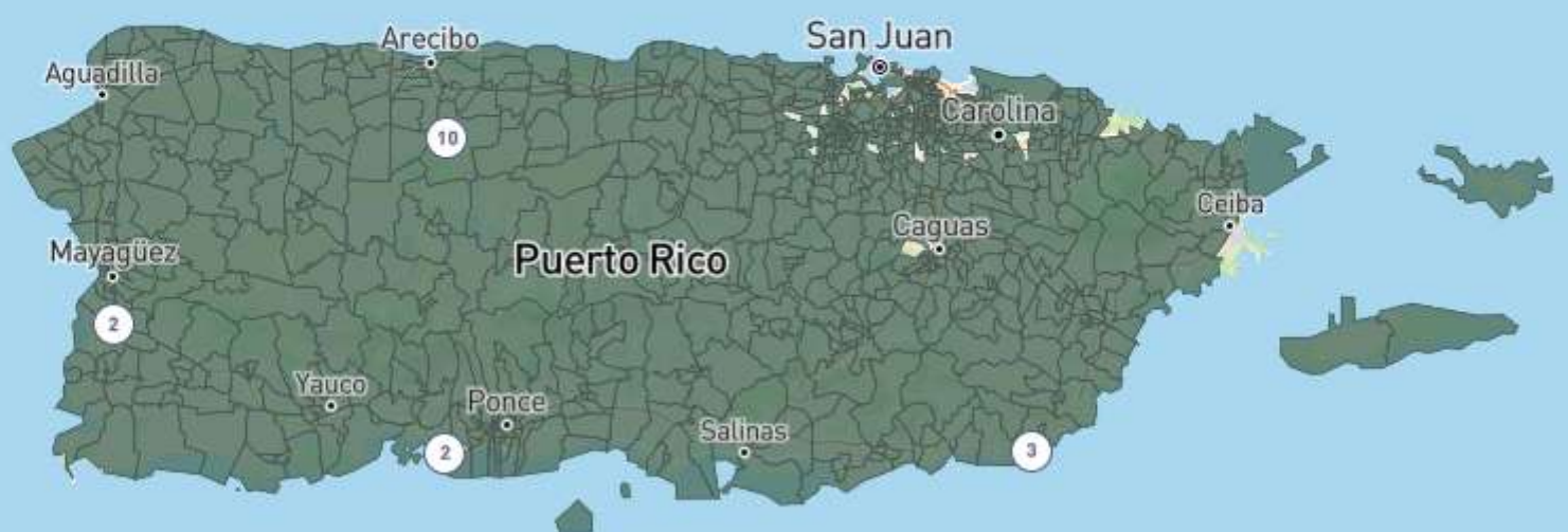 2511 Novoco OZ1.0 Map of Puerto Rico